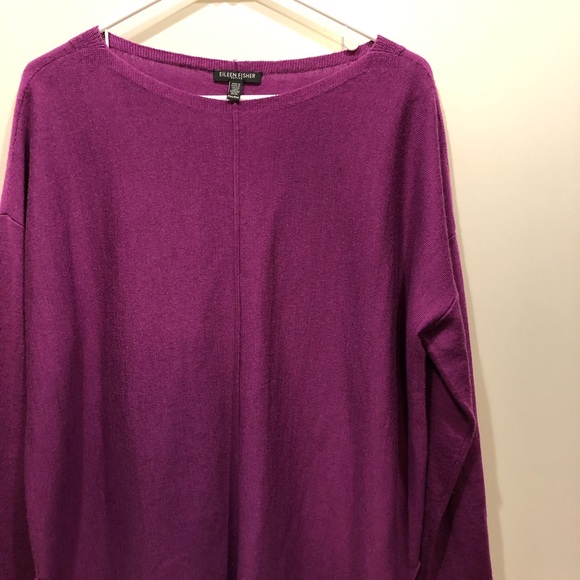 Purple Eileen Fisher sweater! Like brand new! - Picture 2 of 4